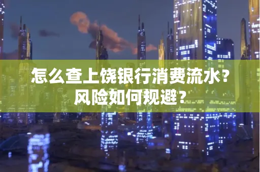 怎么查上饶银行消费流水?风险如何规避?