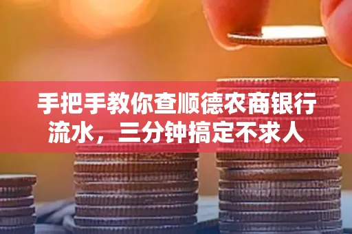 手把手教你查顺德农商银行流水,三分钟搞定不求人