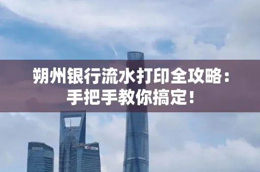 朔州银行流水打印全攻略:手把手教你搞定!