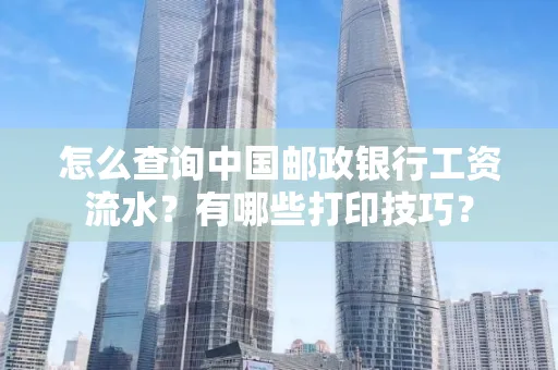 怎么查询中国邮政银行工资流水?有哪些打印技巧?