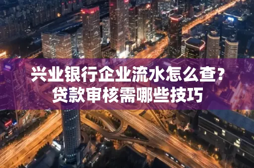 兴业银行企业流水怎么查?贷款审核需哪些技巧