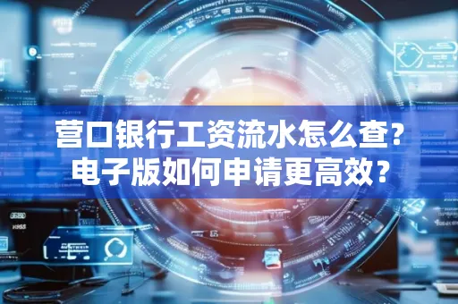 营口银行工资流水怎么查?电子版如何申请更高效?