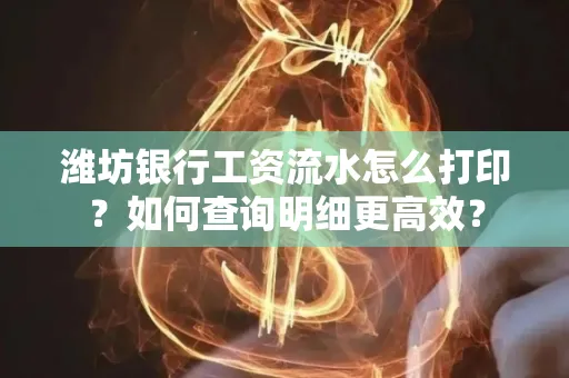 潍坊银行工资流水怎么打印?如何查询明细更高效?