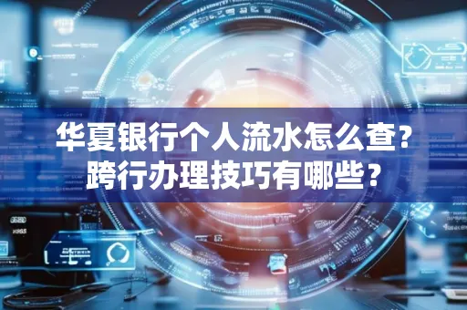 华夏银行个人流水怎么查?跨行办理技巧有哪些?