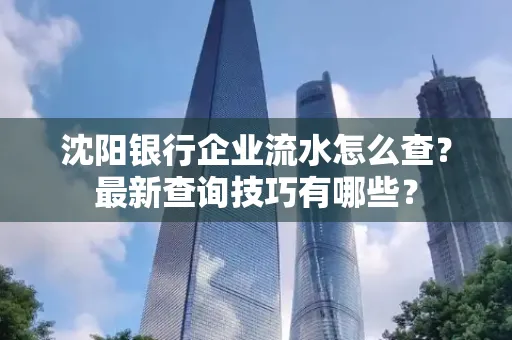 沈阳银行企业流水怎么查?最新查询技巧有哪些?