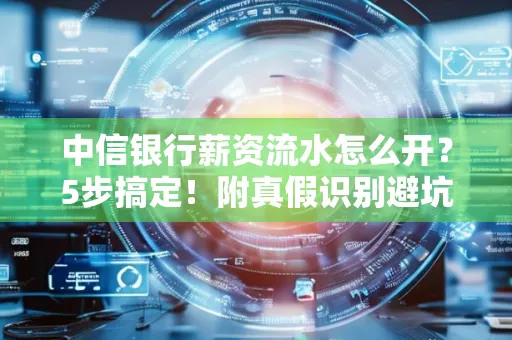 中信银行薪资流水怎么开？5步搞定！附真假识别避坑指南