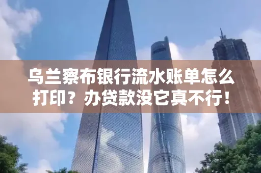 乌兰察布银行流水账单怎么打印？办贷款没它真不行！