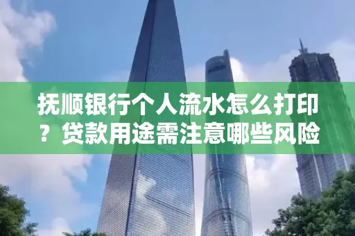 抚顺银行个人流水怎么打印?贷款用途需注意哪些风险?