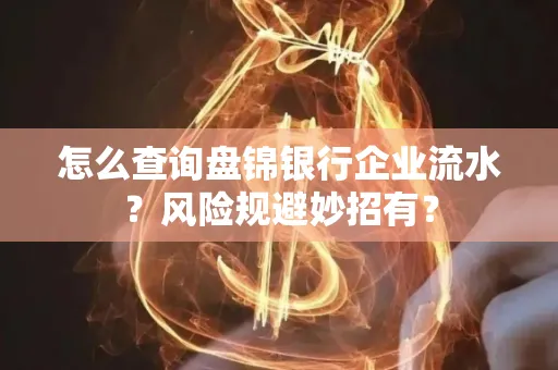 怎么查询盘锦银行企业流水?风险规避妙招有?